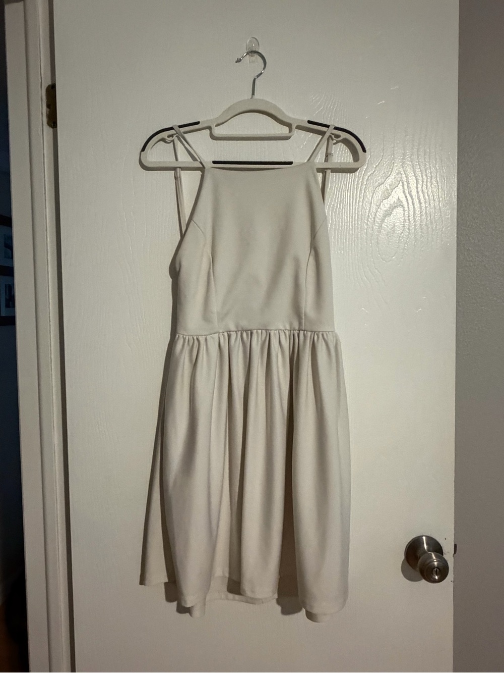 Classic Ivory Sleeveless A-Line Dress